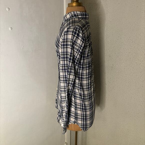 Madewell Slim Ex-Boyfriend Plaid Button Down Shirt XS Academia Classic Preppy - Picture 3 of 12